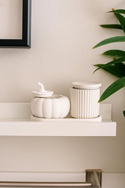 Olse منظم ديكور للحمام مع قرع وغطاء، منتجات زخرفية