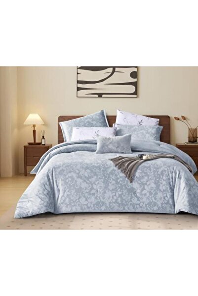 Alhabib bedding Rama Winter Double Bedspread, Light Gray, 7 Pieces