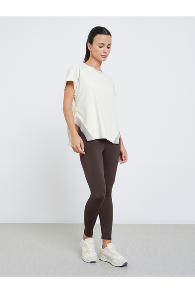 Styli Side Cut Mesh Insert Hem Loose Fit Top