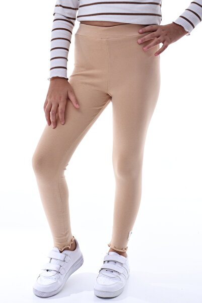 CQCQ Κοριτσίστικο μπεζ βαμβακερό καλσόν – Ελαστικό και άνετο