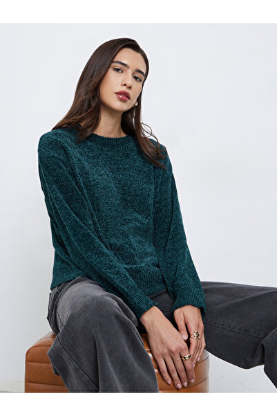 Styli Dark Green Regular Fit Sweater