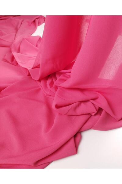 Kumaş Parça Chiffon creponat de culoare roz Latime: 150 cm