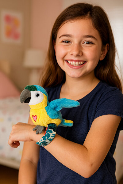 happy yappers Slap Bant Bileklik Konuşan Kuşlar -Blue Parrot