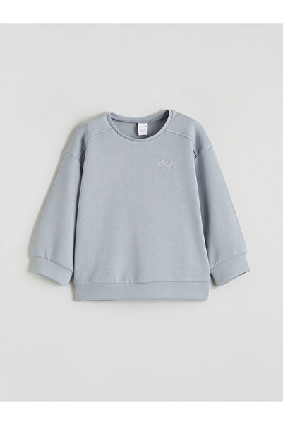 LC Waikiki Vizyon New Season Crew Neck Basic Girls' Sweatshirt