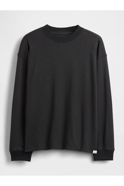 GAP Erkek Çocuk Siyah Heavyweight Oversized T-Shirt