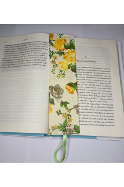 Amma Design Handmade Cotton Bookmark "Yellow Bloom"
