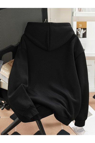 Take Two By Styli Girls Bow Print Long Sleeve Hoodie