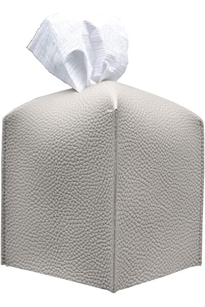Generic Sulfars Square Tissue Box Cover, Modern PU Leather Tissue Holder - Ho...