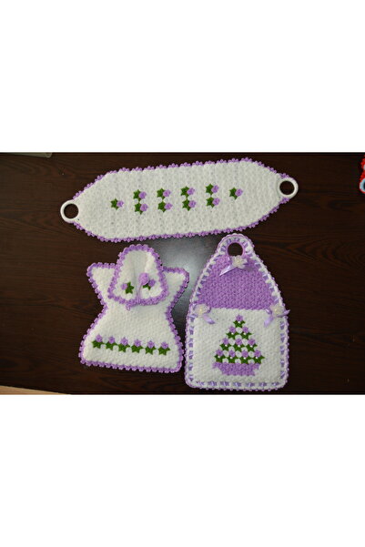 SENSSTEKSTİL 🧼   طقم صابون وحقيبة مصنوعة يدويًا من الصوف المحبوك