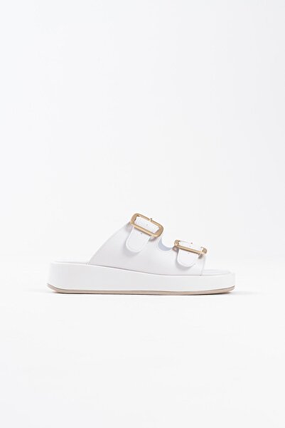 fantastik store Nare White Skin Slippers