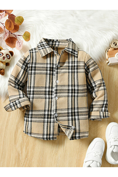 Take Two By Styli Boys Checked Button Up Long Sleeve Shirt