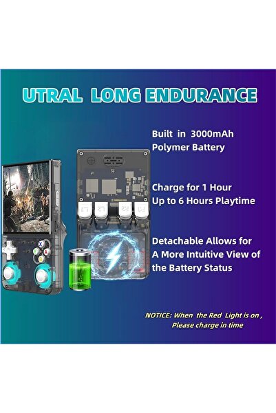 Generic Specton R36 Ultra Retro Handheld Game Console, 4-inch HD IPS, 128GB, 30000+ Games, WiFi, RGB, Black