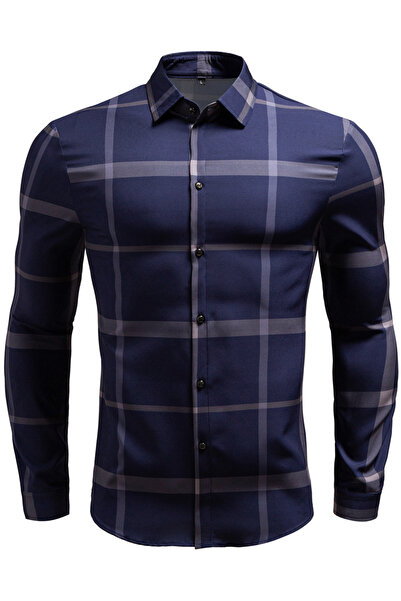 Take Two By Styli Checked Button Up Long Sleeve Shirt