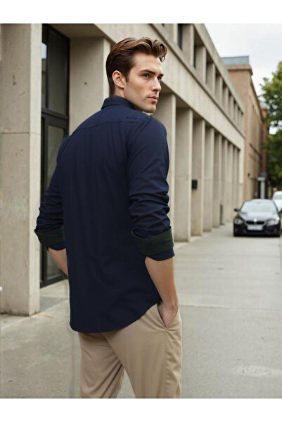 Dennis Lingo By Styli Men Solid Spread Collar Casual Shirt