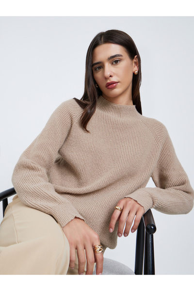Styli Beige Regular Fit Sweater
