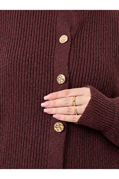 Styli Rust Regular Fit Cardigan Sweater