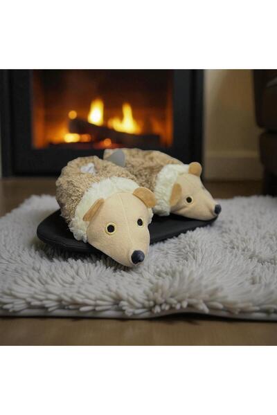 GROSTER SPOR Papuci pentru copii cu bază anti-alunecare, model arici, cu figu...