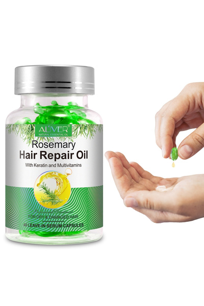 ALİVER Capsule cu ulei de rozmarin pentru creșterea părului, 40 buc, regenerative, pentru creșterea părului