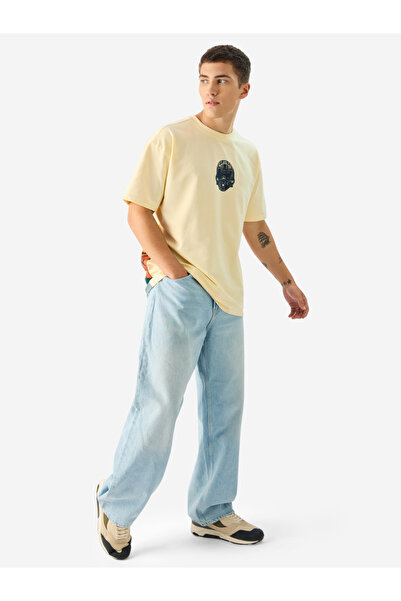 The Souled Store By Styli Men Cream Top Gun Graphic Oversized T-Shirt