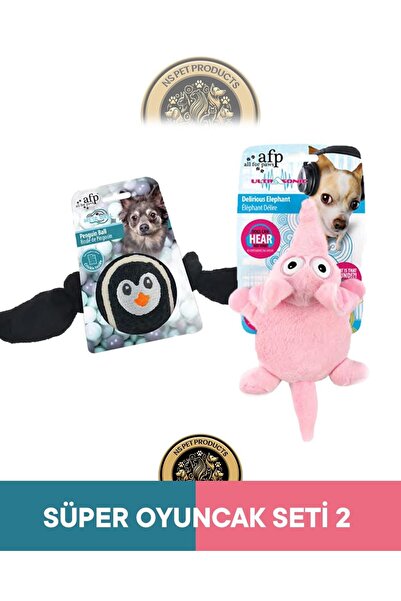 Afp Meta Ball Plush Penguin Dog Toy 20X14X1.5 cm & Ultrasonic Elephant Plush ...