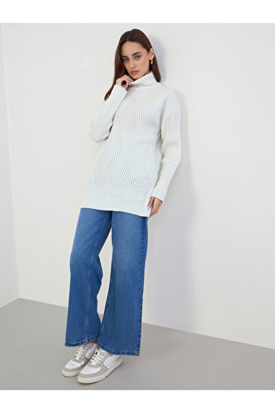 Styli Regular Fit Longline Textured Sweater