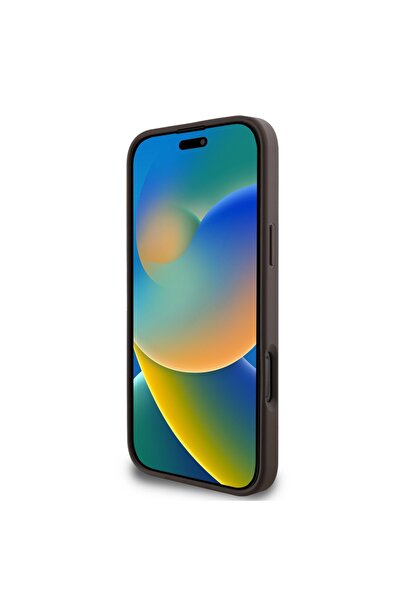 Guess Θήκη για iPhone 16 Pro, Σκληρή θήκη 4G Classic, Καφέ