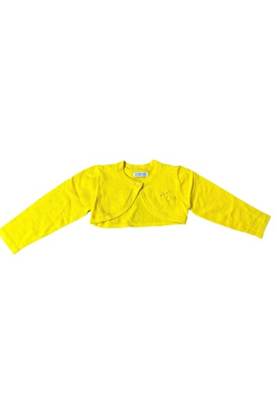 MAYORAL girls' knitted cardigan with bow, Yellow, 80 cm (12 months)