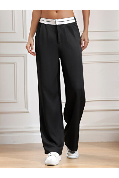 Take Two By Styli Women Black Straight Leg Trousers