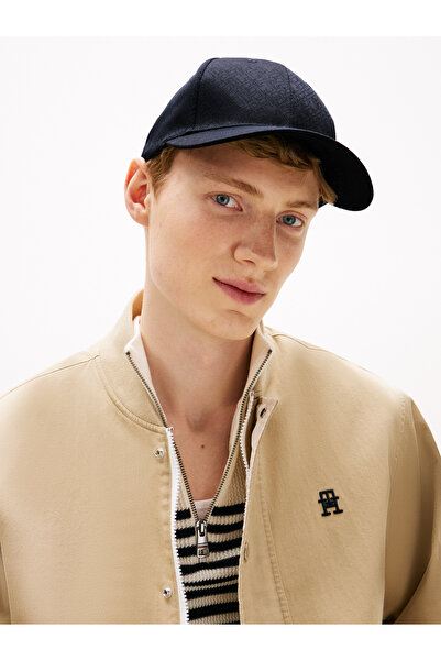 Tommy Hilfiger Men Space Blue Monogram Aop 6 Panel Baseball Cap