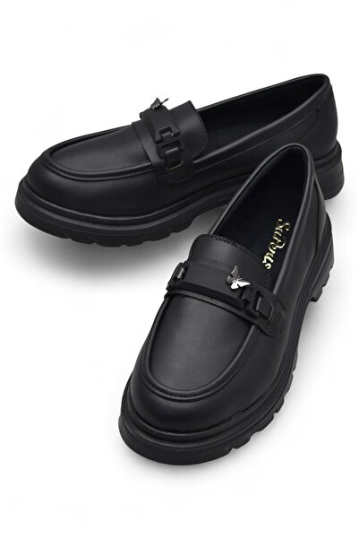 ISPARTALILAR 812-L Зручна підошва Повсякденні чорні жіночі туфлі-лофери Повсякденне жіноче взуття Rugan