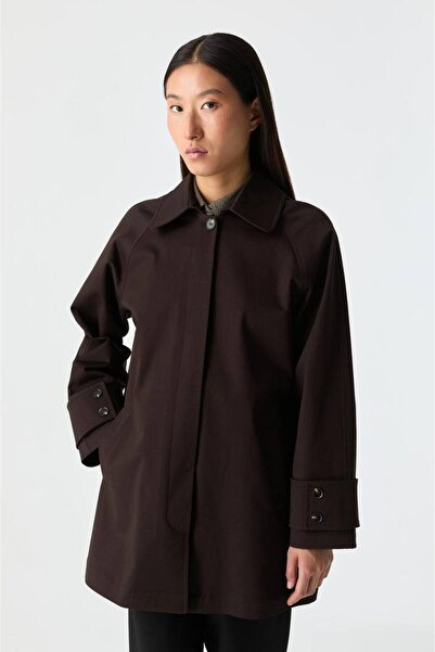 ossons Classic Oversized Short Trench Coat