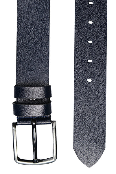 CüzCan Справжня шкіра, синій, 4 см, класичний чоловічий ремінь (KOT/KETEN)