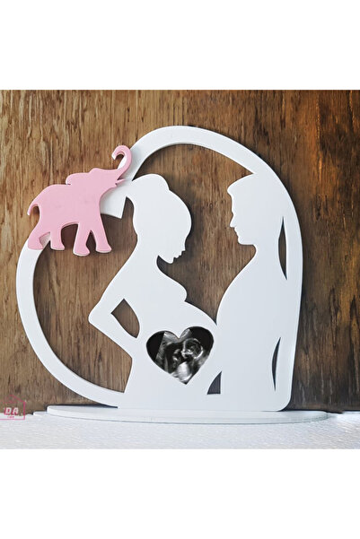 damoro Desktop photo frame for Ultrasound, Elephant model, wood, white/pink