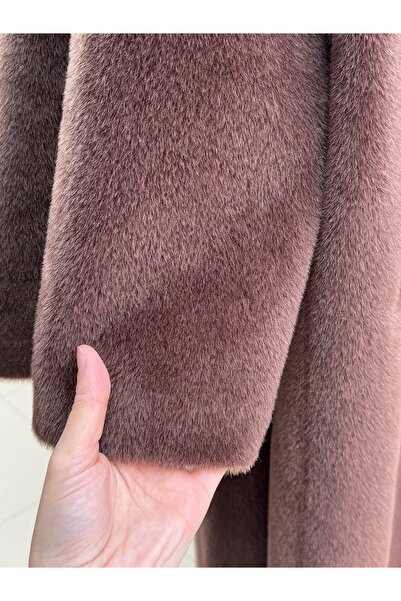 BENAHOLL Alondra Fox Lined Coat-Zş5051 Brown