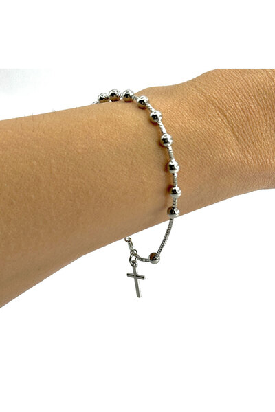 Unika Brățară cu mărgele și crucifix