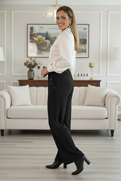 Nevin Kaya Moda Black Velvet Trousers