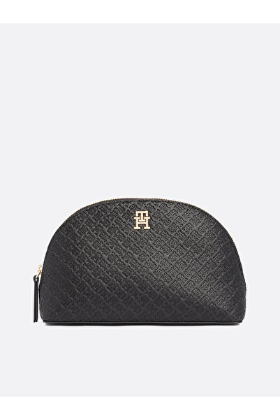 Tommy Hilfiger Women Black Monogram Debossed Washbag