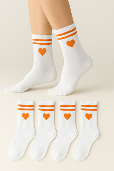 Ducks Socks Women's 4-Piece Bamboo Stitch-Free Heart College Socks