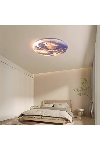 RFAN LED Ceiling Light, Earth Model, 96W, Three Types of Light