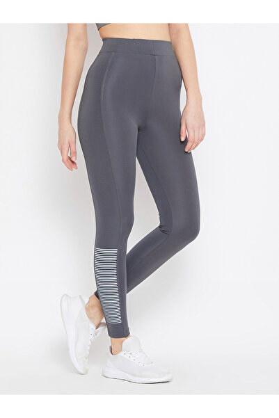 Clovia By Styli Grey Logo Detail Active Leggings