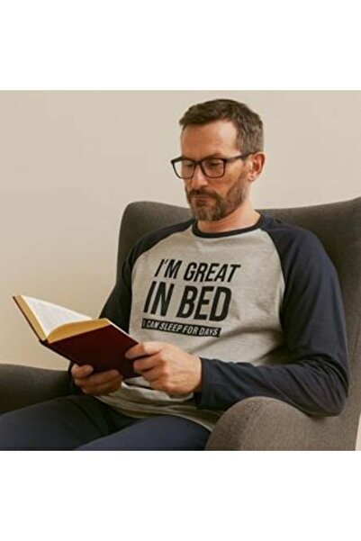 OEM Blue and Grey Melange Winter Pajama Set for Men