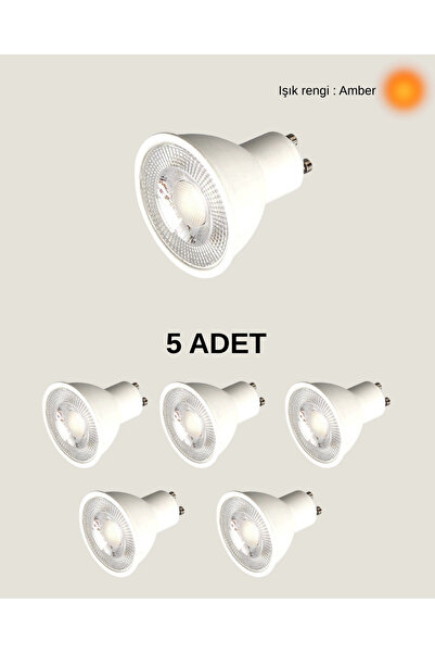 Cata CT-4215 Led Ampul GU10 Duy Amber 8W - 5’li Paket