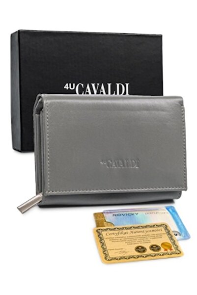 4U Cavaldi Small women's wallet, 4U Cavaldi, Leather, Gray