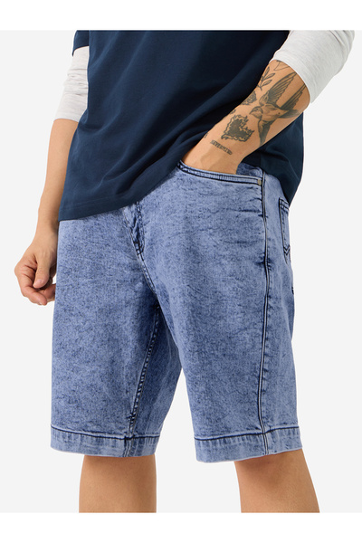 The Souled Store By Styli Men Blue Denim Shorts with Pockets