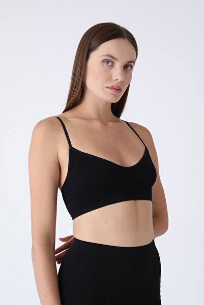 Serena Women's bustier with thin straps – black