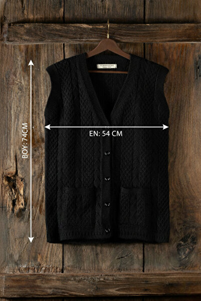 secret touch Anne Yeleği Klasik Örgü Yün Pamuk Karışımlı