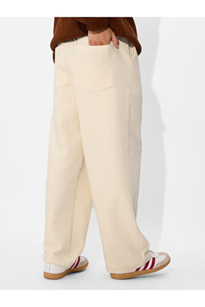 The Souled Store By Styli Cream Relaxed Fit Korean Joggers