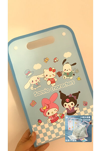 synshop Kuromi Cinnamoroll Kitty Melody 13-Compartment A4 Test Paper Storage ...