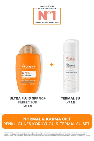 Avene Normal & Karma Cilt Renkli Güneş Koruyucu & Termal Su Seti (Ultra Fluid...