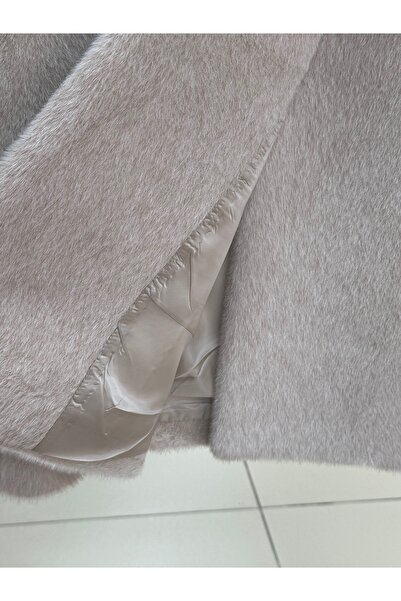 BENAHOLL Alondra Fox Lined Coat-Zş5051 Stone